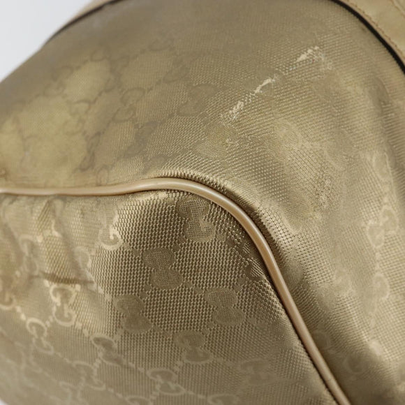 GUCCI GG Implementation Boston Bag PVC Gold 193603 Auth BA6566