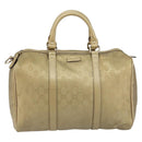 GUCCI GG Implementation Boston Bag PVC Gold 193603 Auth BA6566-13