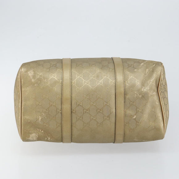 GUCCI GG Implementation Boston Bag PVC Gold 193603 Auth BA6566