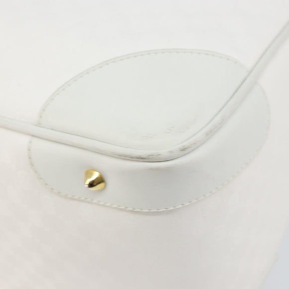 GUCCI Micro GG Supreme Boston Bag PVC 2way White Gold 002 123 0167 Auth BA6571