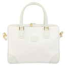 GUCCI Micro GG Supreme Boston Bag PVC 2way White Gold 002 123 0167 Auth BA6571-2