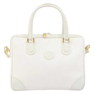 GUCCI Micro GG Supreme Boston Bag PVC 2way White Gold 002 123 0167 Auth BA6571 - 0