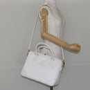 GUCCI Micro GG Supreme Boston Bag PVC 2way White Gold 002 123 0167 Auth BA6571-25