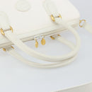 GUCCI Micro GG Supreme Boston Bag PVC 2way White Gold 002 123 0167 Auth BA6571-7