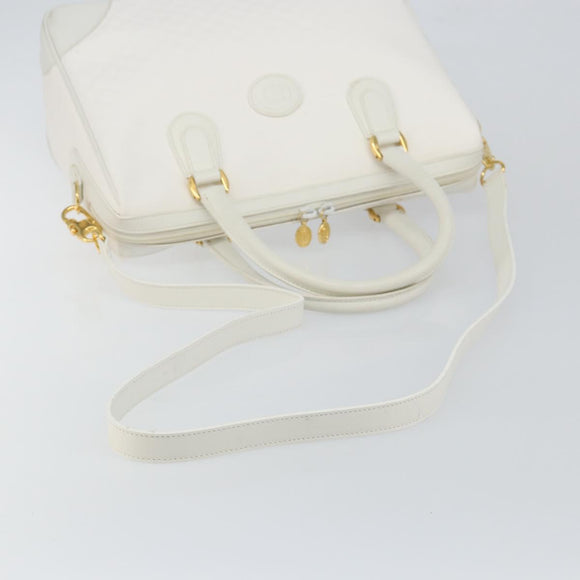 GUCCI Micro GG Supreme Boston Bag PVC 2way White Gold 002 123 0167 Auth BA6571