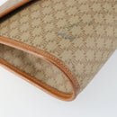 CELINE Macadam Canvas Shoulder Bag PVC Beige Gold Auth BA6573-15