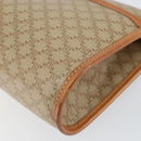 CELINE Macadam Canvas Shoulder Bag PVC Beige Gold Auth BA6573-16