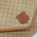 CELINE Macadam Canvas Shoulder Bag PVC Beige Gold Auth BA6573-18