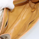 CELINE Macadam Canvas Shoulder Bag PVC Beige Gold Auth BA6573-11