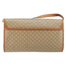 CELINE Macadam Canvas Shoulder Bag PVC Beige Gold Auth BA6573-2