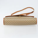 CELINE Macadam Canvas Shoulder Bag PVC Beige Gold Auth BA6573-5