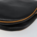 CELINE Shoulder Bag Leather Navy Gold Auth BA6575-15