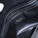 CELINE Shoulder Bag Leather Navy Gold Auth BA6575-19