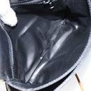 CELINE Shoulder Bag Leather Navy Gold Auth BA6575-10