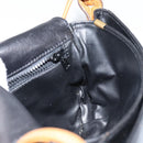 CELINE Shoulder Bag Leather Navy Gold Auth BA6575-20