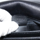 CELINE Shoulder Bag Leather Navy Gold Auth BA6575-12