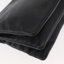 CELINE Trio Shoulder Bag Leather Black Gold Auth BA6576-15