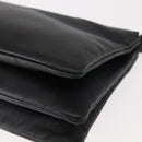 CELINE Trio Shoulder Bag Leather Black Gold Auth BA6576-16