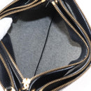 CELINE Trio Shoulder Bag Leather Black Gold Auth BA6576-22