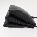 CELINE Trio Shoulder Bag Leather Black Gold Auth BA6576-3