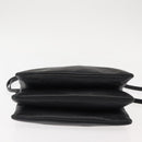 CELINE Trio Shoulder Bag Leather Black Gold Auth BA6576-5