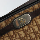 Christian Dior Trotter Canvas Shoulder Bag Brown Gold Auth BA6578-17