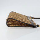 Christian Dior Trotter Canvas Shoulder Bag Brown Gold Auth BA6578-3