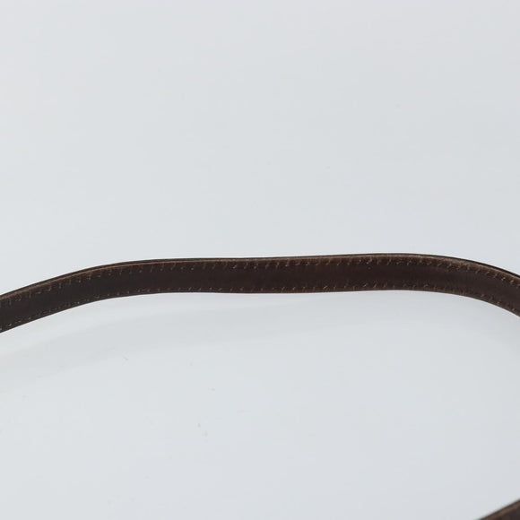 Christian Dior Trotter Canvas Shoulder Bag Brown Gold Auth BA6578