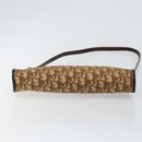 Christian Dior Trotter Canvas Shoulder Bag Brown Gold Auth BA6578-5