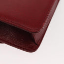 Christian Dior Shoulder Bag Leather Red Gold Auth BA6579-12