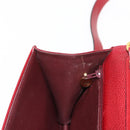 Christian Dior Shoulder Bag Leather Red Gold Auth BA6579-19