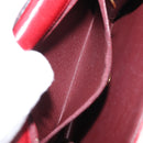 Christian Dior Shoulder Bag Leather Red Gold Auth BA6579-20