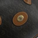 Christian Dior Honeycomb Canvas Hand Bag PVC Black Auth BA6581-17