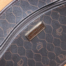 Christian Dior Honeycomb Canvas Hand Bag PVC Black Auth BA6581-18