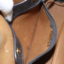 Christian Dior Honeycomb Canvas Hand Bag PVC Black Auth BA6581-12