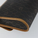 Christian Dior Honeycomb Canvas Shoulder Bag PVC Black Gold Auth BA6582-13