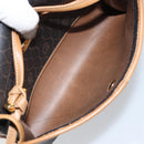 Christian Dior Honeycomb Canvas Shoulder Bag PVC Black Gold Auth BA6582-17