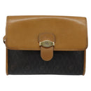 Christian Dior Honeycomb Canvas Shoulder Bag PVC Black Gold Auth BA6582-2