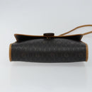 Christian Dior Honeycomb Canvas Shoulder Bag PVC Black Gold Auth BA6582-9