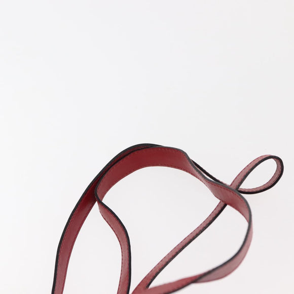 Salvatore Ferragamo Backpack Suede Red Gold Auth BA6583