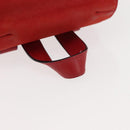 Salvatore Ferragamo Backpack Suede Red Gold Auth BA6583-7