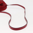 Salvatore Ferragamo Vala Hand Bag Leather 2way Red Gold Auth BA6584-9