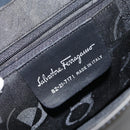 Salvatore Ferragamo Vala Shoulder Bag Leather Black Silver Auth BA6586-12