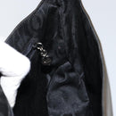 Salvatore Ferragamo Vala Shoulder Bag Leather Black Silver Auth BA6586-18