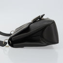 Salvatore Ferragamo Vala Shoulder Bag Leather Black Silver Auth BA6586-4