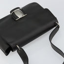 Salvatore Ferragamo Vala Shoulder Bag Leather Black Silver Auth BA6586-6