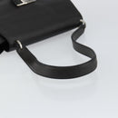 Salvatore Ferragamo Vala Shoulder Bag Leather Black Silver Auth BA6586-7