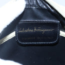 Salvatore Ferragamo Shoulder Bag Suede Green Gold Auth BA6587-12