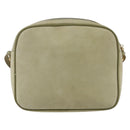 Salvatore Ferragamo Shoulder Bag Suede Green Gold Auth BA6587-2