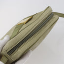 Salvatore Ferragamo Shoulder Bag Suede Green Gold Auth BA6587-6